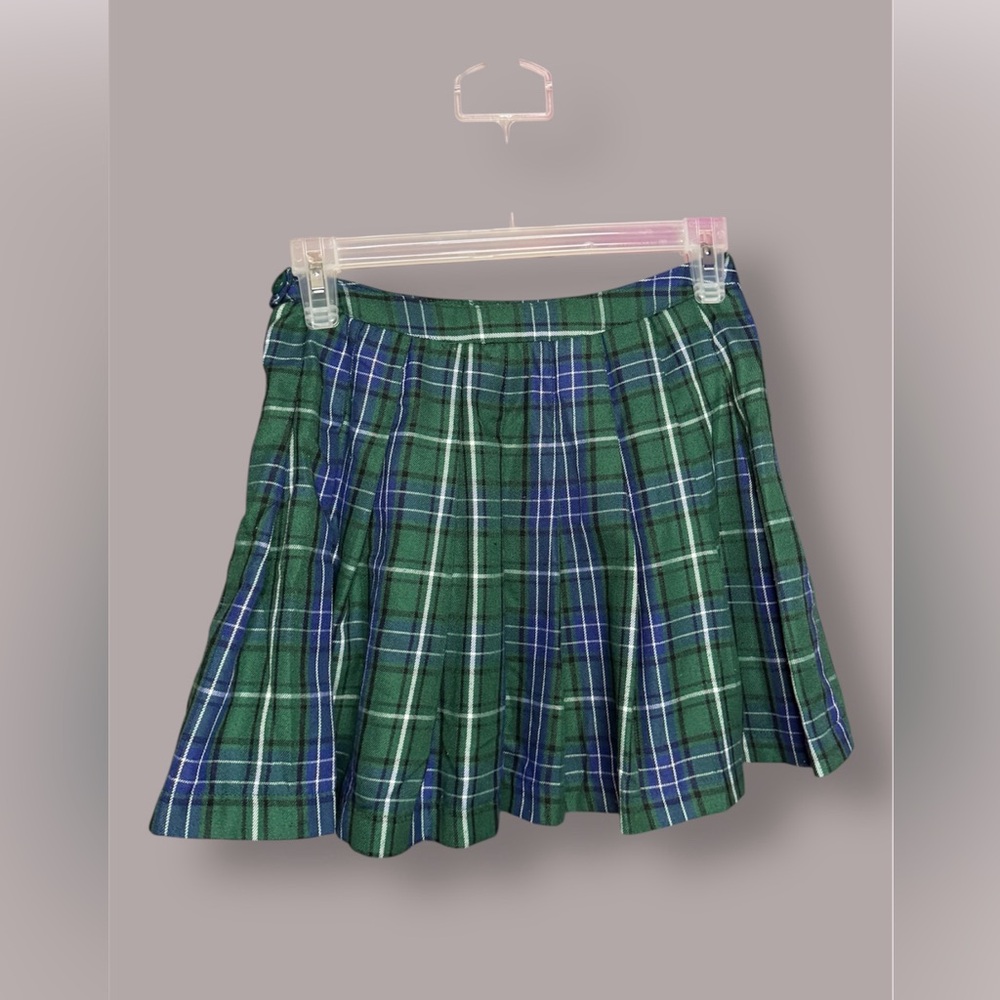 Forever 21 Green Plaid Mini Skirt